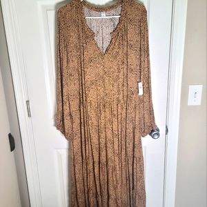 Old Navy Women's Maxi Dress - Tan and Black